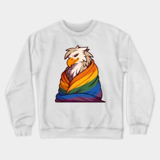 Comfy Womfy Furry Pride Griffin LGBTQ Rainbow Crewneck Sweatshirt